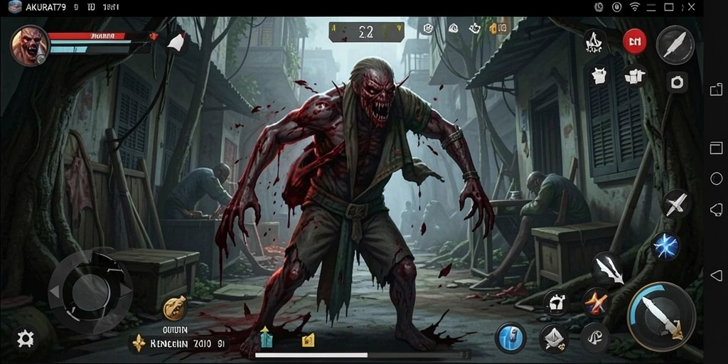 Screenshot gameplay horor AKURAT79 yang menegangkan.