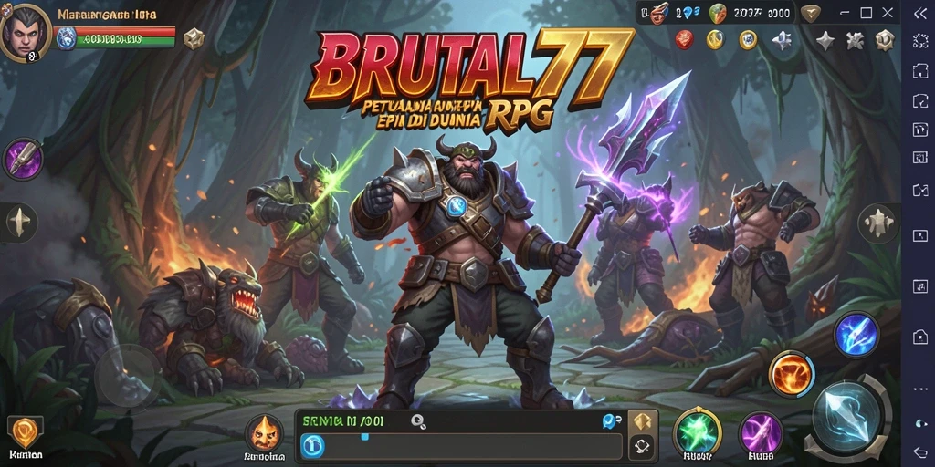 Menampilkan grafik menakjubkan dan pertempuran seru di BRUTAL77.