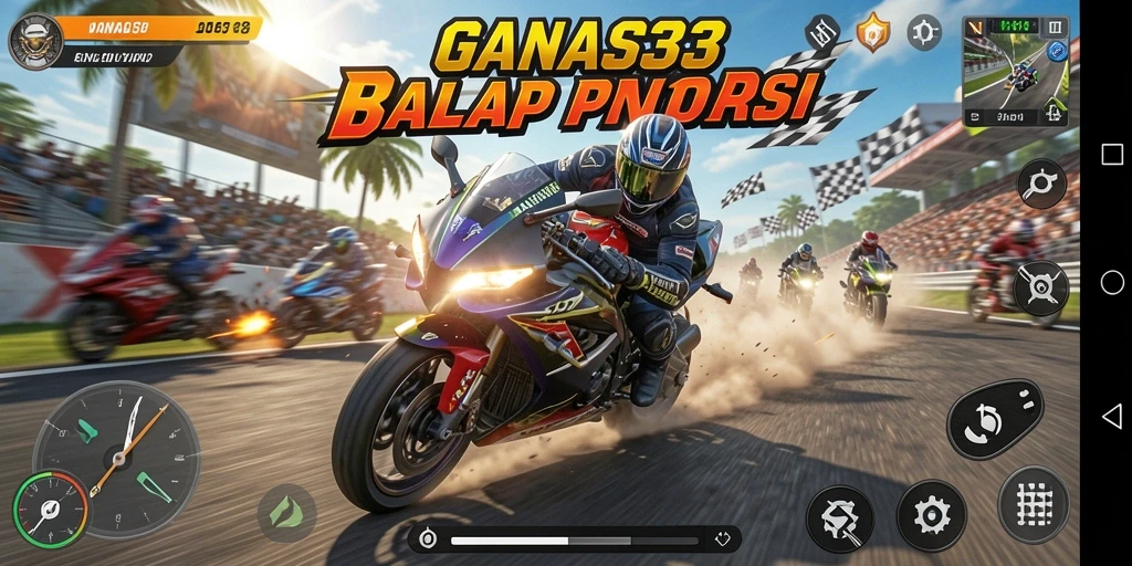 Tampilan menarik balapan motor di GANAS33.