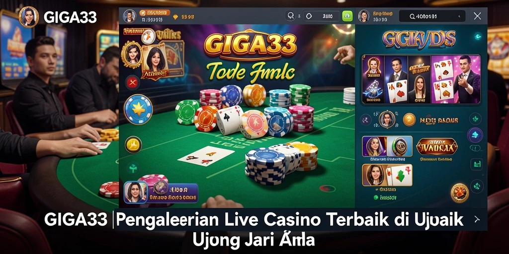 Tampilan gameplay GIGA33 yang menawan dan interaktif dalam Live Casino.
