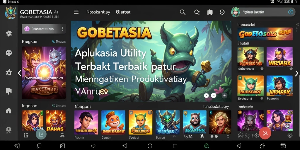 Tampilan antarmuka GOBETASIA yang intuitif dan menarik.