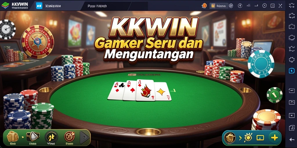 Screenshot gameplay KKWIN menampilkan suasana seru permainan Poker.