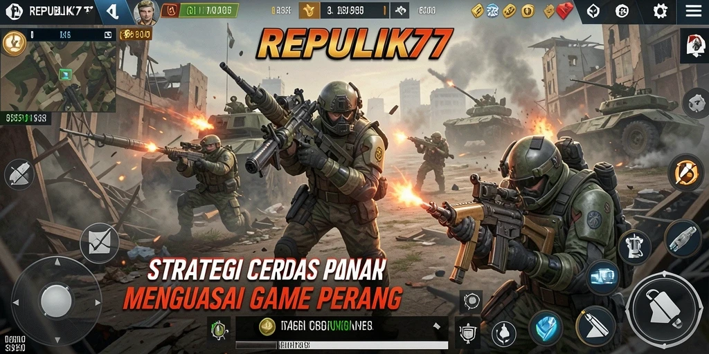 Tampilan gameplay strategi intens di REPUBLIK77.